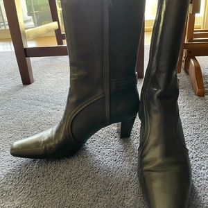 Cole Haan mid calf genuine leather brown boots